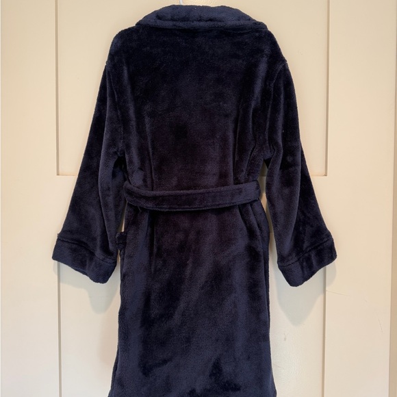Polo Ralph Lauren Boys Size 7 Navy Plush Fleece Robe Belted Pony Logo - Picture 7 of 7
